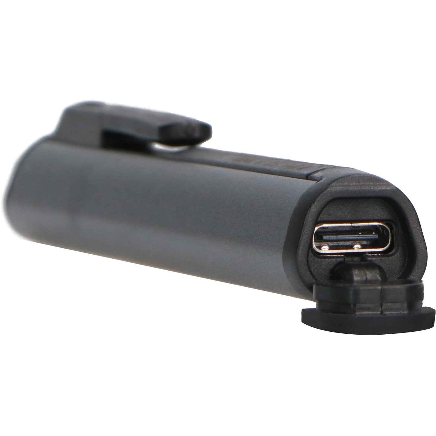 Zwart LED's Work opslaglamp met geel lichtpaneel en clip, geschikt voor reparatiewerkzaamheden. Rechargeable en waterbestendig, ideaal voor werktuigkundige of technische toepassingen.