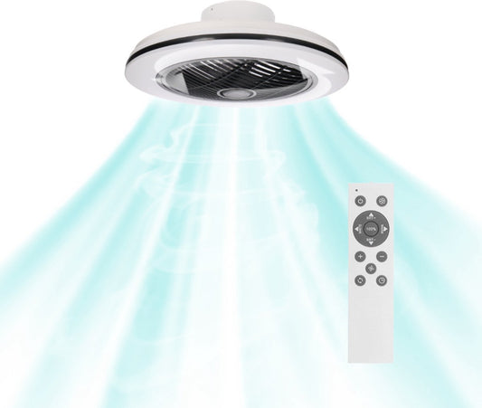 Proventa 3D Air Plafondventilator met verlichting 50 cm - Verspreidt lucht over hele kamer - Met afstandsbediening