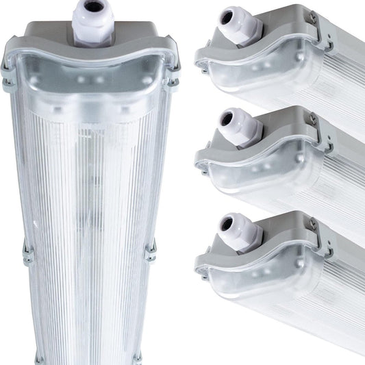 Comnox - Proventa LED TL 4 dubbel armaturen 150 cm - Superkrachtig licht - Energiezuinig - 5760 lumen per armatuur - 48 watt - koud wit - IP65