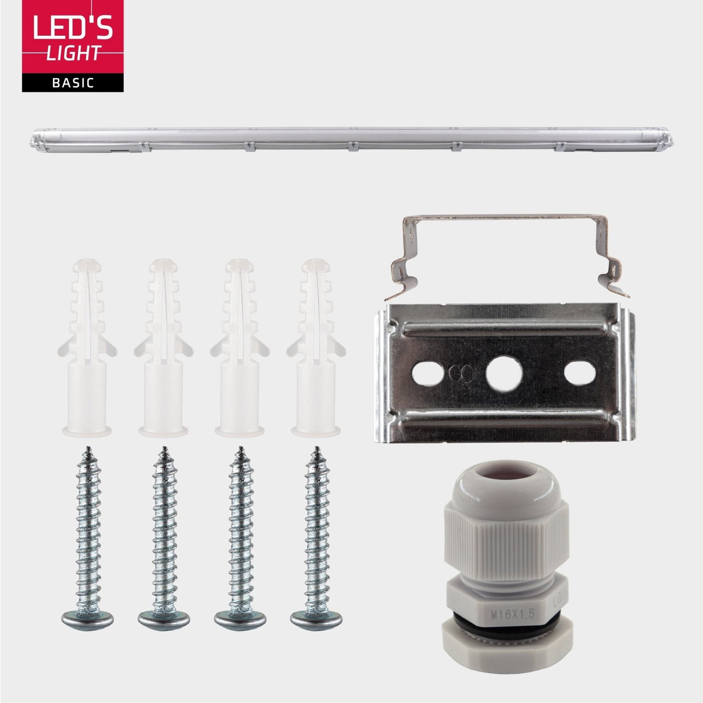 Comnox - LED TL armatuur 150 cm – Direct helder licht – Koud wit 6500 K – 24 watt – 2880 lumen – waterdicht – IP65 – 150 cm