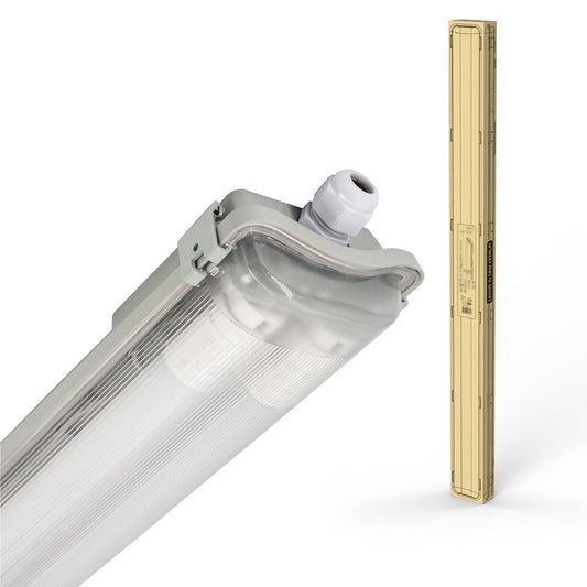 Comnox - LED TL Dubbel Armatuur 150 cm - Heldere, Warm Wit Verlichting - 15 Jaar Energiezuinigheid - 4000K - Warm Licht - 150 cm