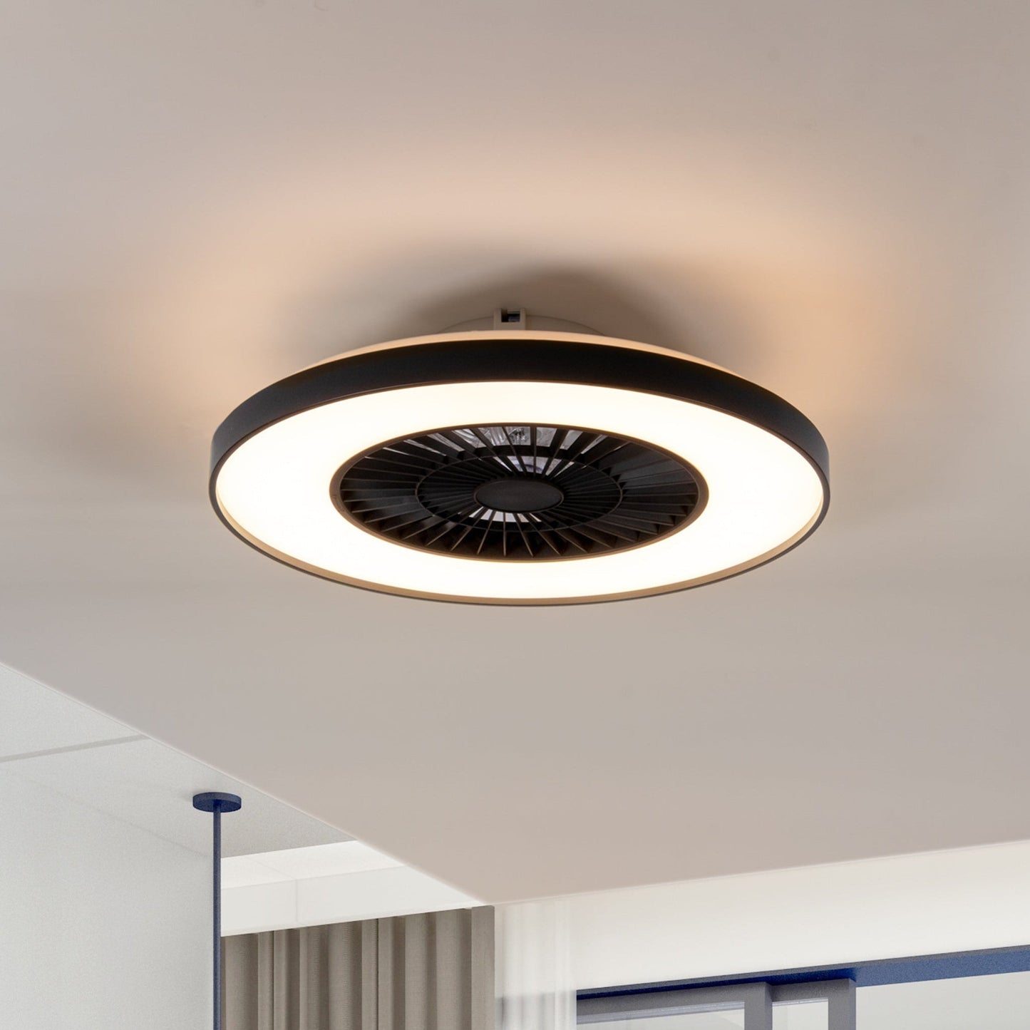 Comnox - Proventa Premium Plafondventilator - Verlichting en Koeling in één - 60 cm Zwart