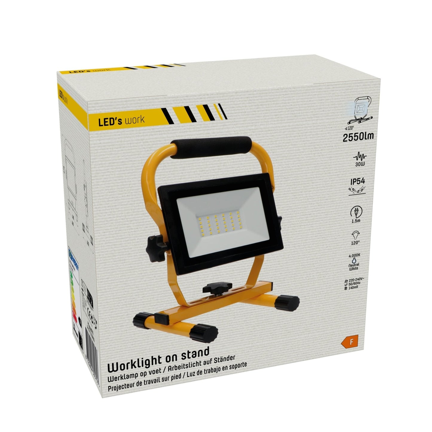 Comnox - LED Werklamp 30W - Inklapbaar en Waterbestendig - 2550 lm