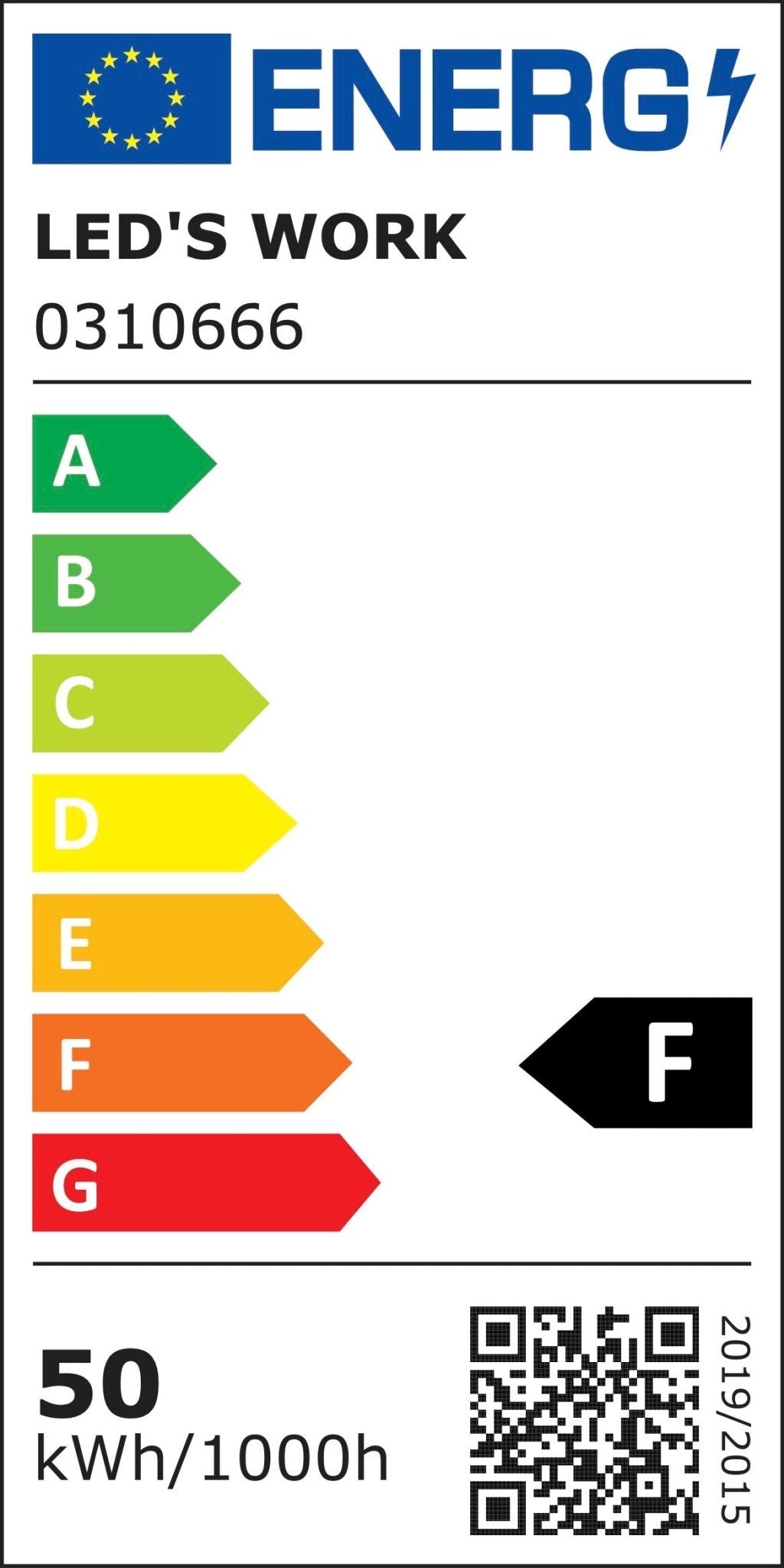 Een gele, opvouwbare werklicht met zwart frame en handvat, uitgerust met een LED-panelenlicht voor gebruik op bouwplaatsen of in garage. De kabel is opgerold en de verpakking staat op de achtergrond.