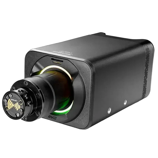 Zwarte UP4 Shmagic-camera met kleurrijke LED-ring en draaibare lens, geschikt voor professionele videoproducenten en live-streaming. Compacte, robuuste constructie met zichtbare ventilatieopeningen.
