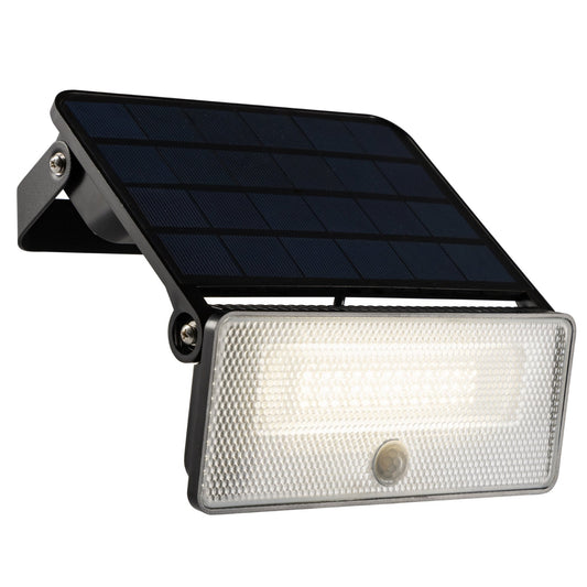 Comnox - Slim Solar LED Buitenlamp 1600 lm met sensor - Automatische verlichting bij beweging - Draadloos en waterdicht - 1600 lumen - IP54 - zwarte