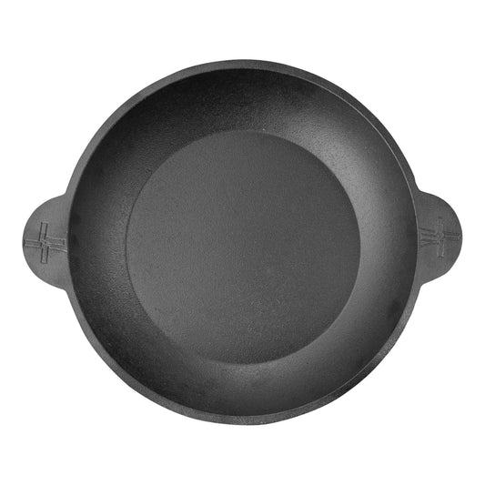 Comnox - The Windmill Cast Iron Paella Pan / Sauteerpan – Hoge rand, stevige handvaten – Compatibel met Dutch oven deksels – Weber GBS Systeem – Zwart