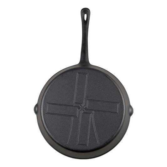 Comnox - The Windmill Skillet Large - Gietijzeren Koekenpan - Direct Koken - Veelzijdig Gebruik - Pre-seasoned - 30 cm