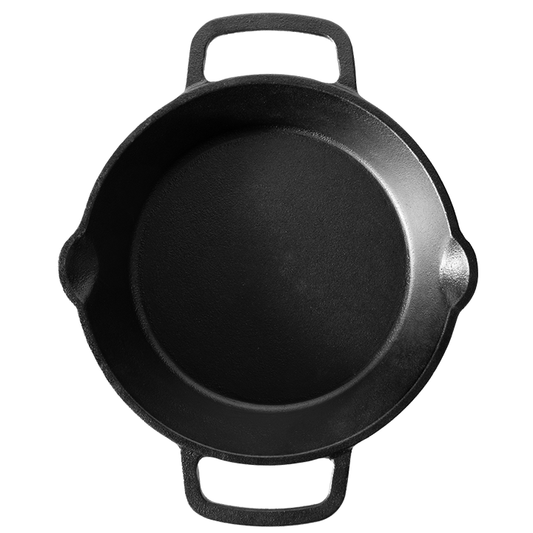 Comnox - The Windmill Skillet Small met 2 Handvaten - Compact & Veelzijdig - Gietijzer - Warmtebehoud - Inductie & Open Vuur - 18 cm