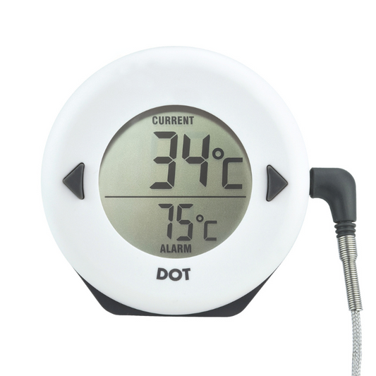 Comnox - Dot Digitale Thermometer - Nauwkeurige temperatuurweergave - Handig alarm voor professionele keukens - LCD-display - 70dB piep - Comnox