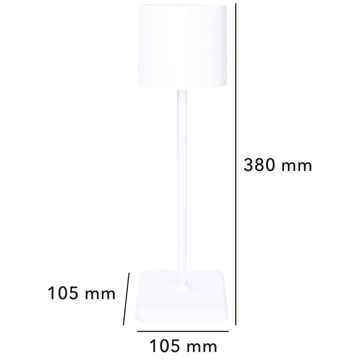 Comnox - LED's Light Oplaadbare Tafellamp - Comfortabel verlichtingsoplossing voor binnen en buiten - Dimbaar via aanraking - Wit - 4000K