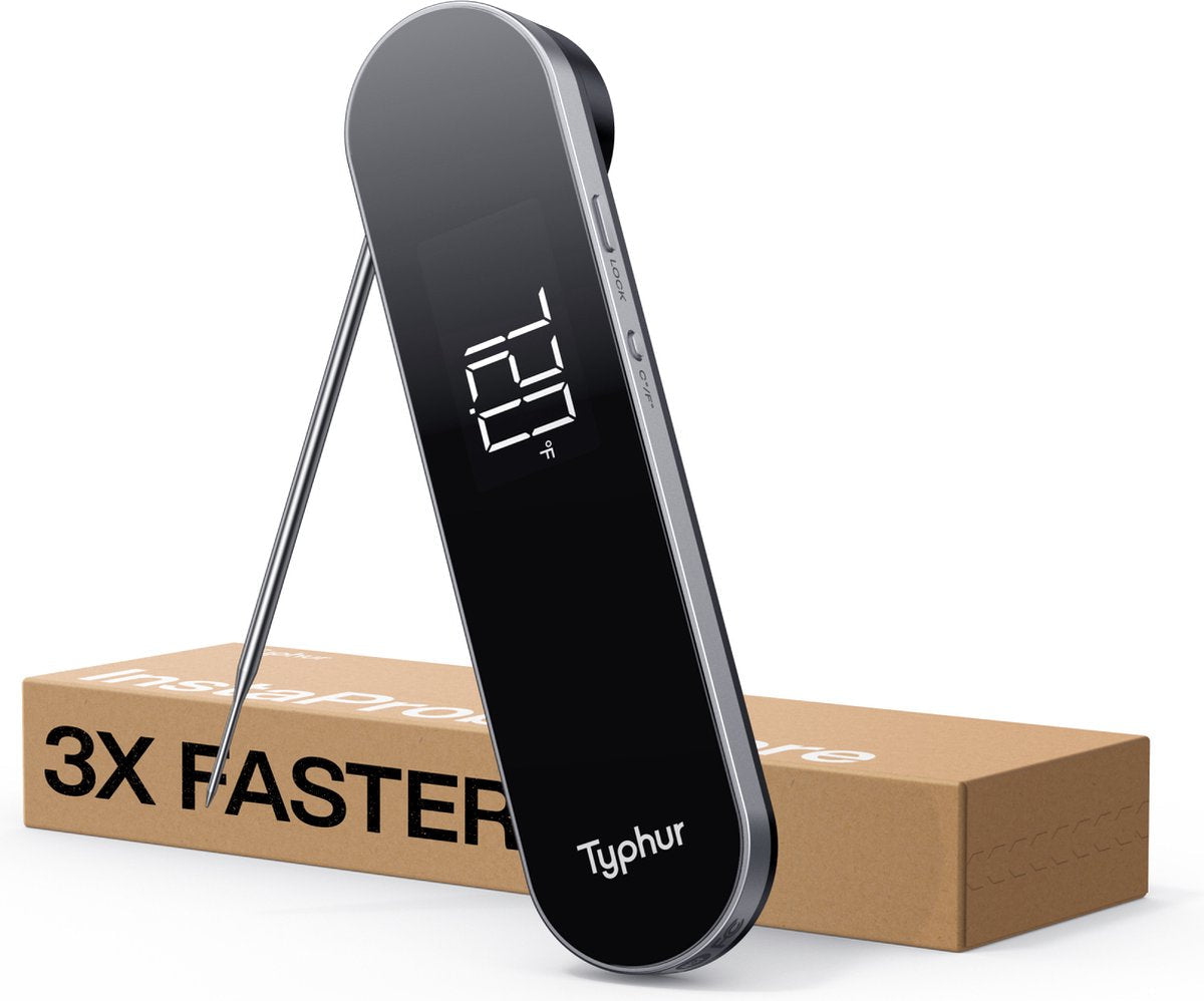 Comnox - Typhur InstaProbe Core - instant-read vleesthermometer - supersnelle meting - extreem nauwkeurig - 0,5s DCTI™-technologie - IP67 - zwart