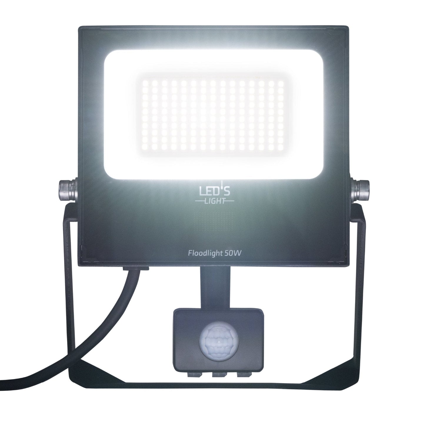 UltraFlood LED Schijnwerper 50W 4000K met Bewegingssensor en Daglichtsensor - Kantelbaar - 8000 Lumen - IP65