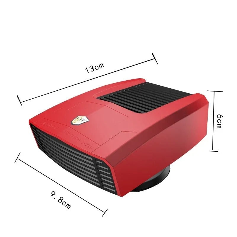 Comnox 4-in-1 Auto Verwarming – 600W – Voorruit Ontdooien & Destogen – Rood/Zwart – 12 Volt - Rood