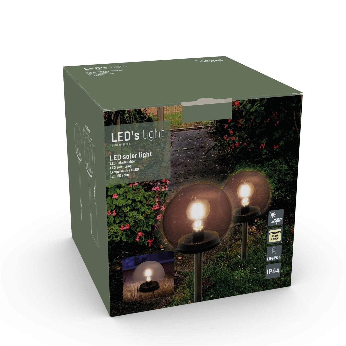 Vintage Solar Priklamp met sensor - Automatisch aan/uit - Warm wit licht - IP44 - 54 cm