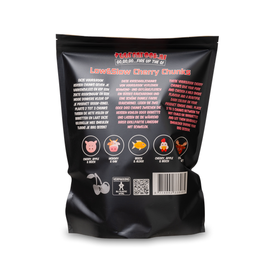 Comnox - Vuur&Rook Low&Slow Kersen Chunks - Zoete rooksmaak en kleur - 1,5 kg