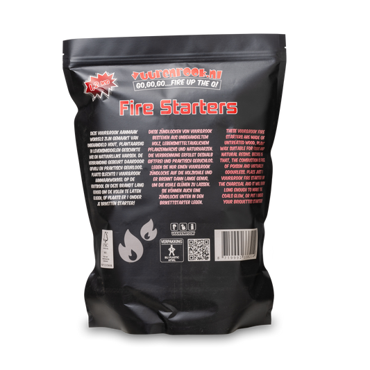 Comnox - Vuur&Rook FSC Fire Starters - Warm en Veilig Grillen - Langdurig Brandvermogen - 1,2 kg - houtskoolstarter - groen