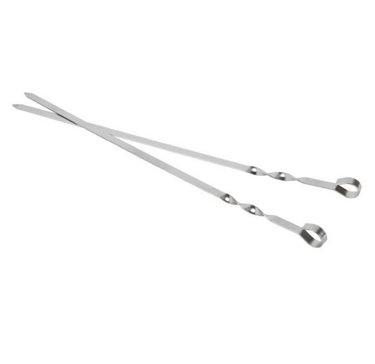 Comnox - Vuur&Rook RVS Spiezen Xtra Long 6 stuks 50 cm - Extra lange spiezen voor perfect gegrild vlees en groenten - Comfortabel en veilig grillen in één set - 50 cm - RVS