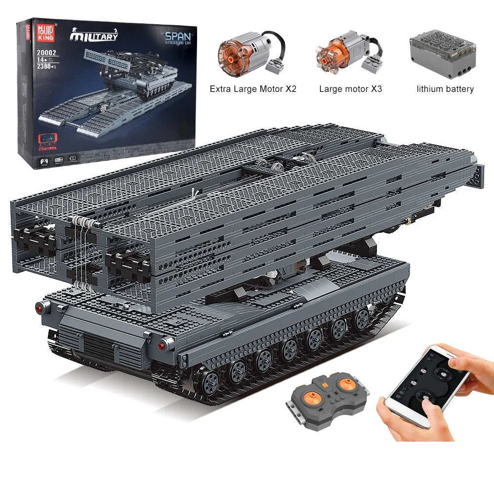 Comnox - Mould King - Technische Militaire Tank Bouwset - 2388 Stukjes - LEGO Compatible - Met Afstandsbediening - Comnox Company