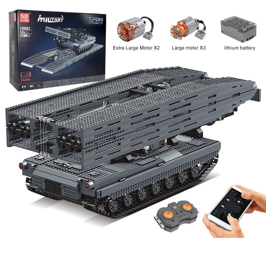 Comnox - Mould King - Technische Militaire Tank Bouwset - 2388 Stukjes - LEGO Compatible - Met Afstandsbediening - Comnox Company