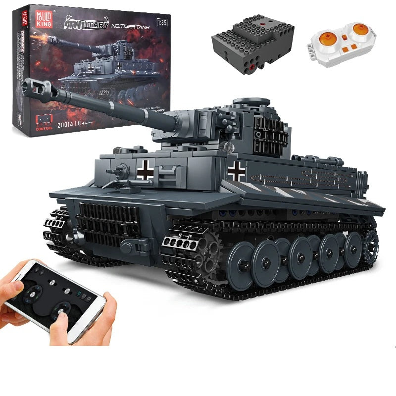 Comnox - Mould King - Tiger I Tank Bouwset - RC - 800+ Stukjes - LEGO Compatible - Comnox Company