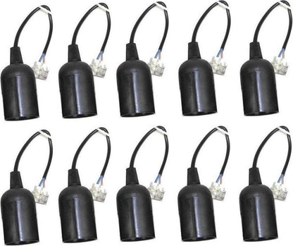 Comnox - Verhuisfitting E27 met kroonsteen – Gemakkelijk tijdelijk licht – Lichtgewicht kunststof – Max. 60W – Voor thuis en werk – Comnox