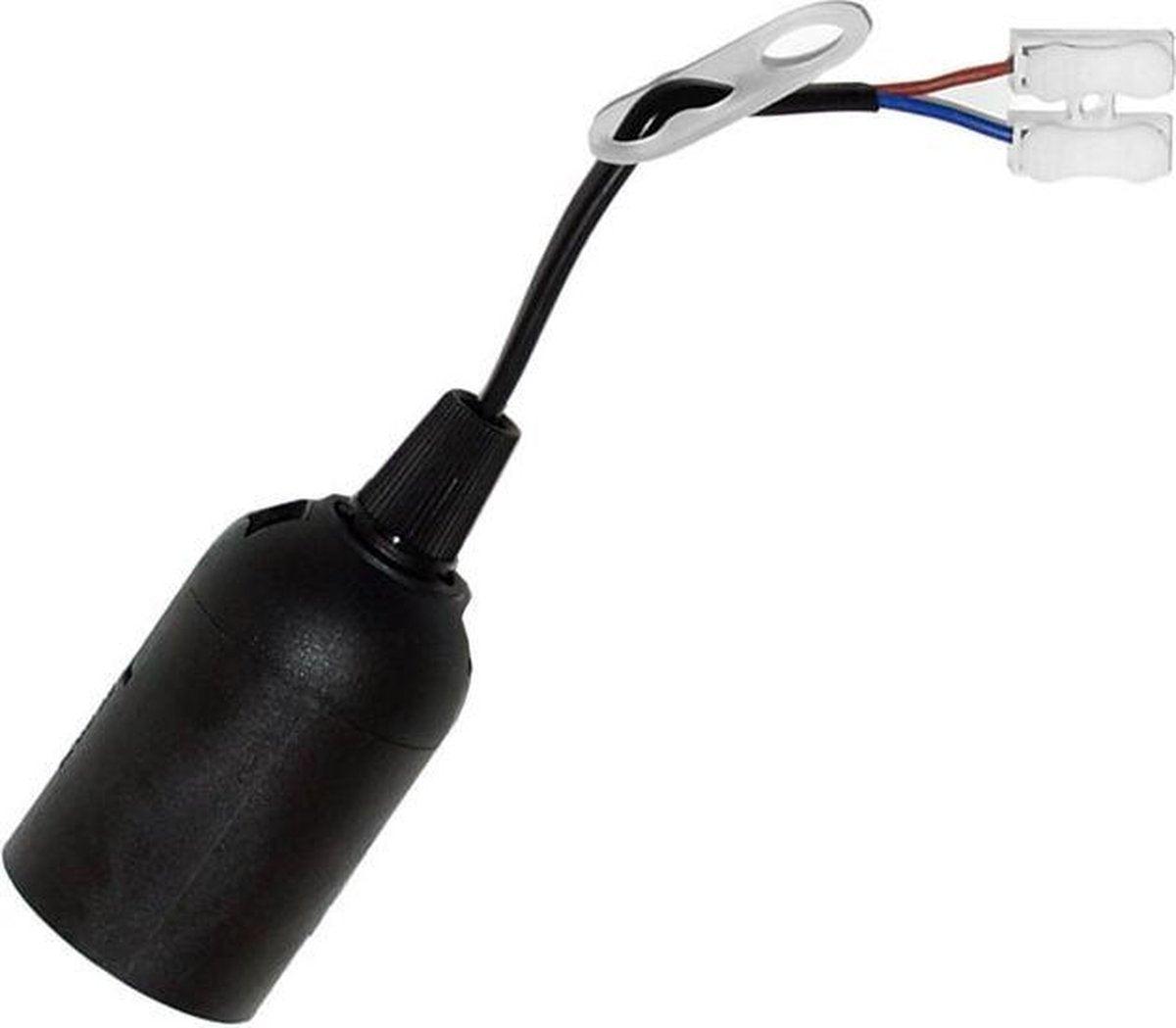 Comnox - Verhuisfitting E27 met kroonsteen – Gemakkelijk tijdelijk licht – Lichtgewicht kunststof – Max. 60W – Voor thuis en werk – Comnox