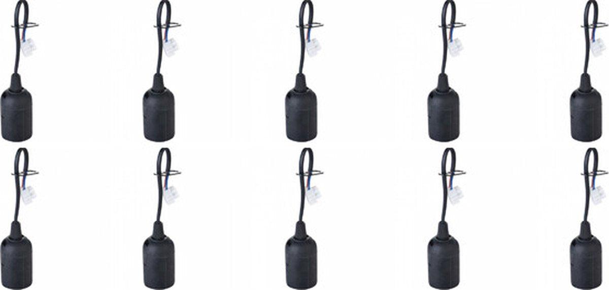 10 x Verhuisfitting E27 met kroonsteen - Set van 10 E27 lampfittingen max. 60W