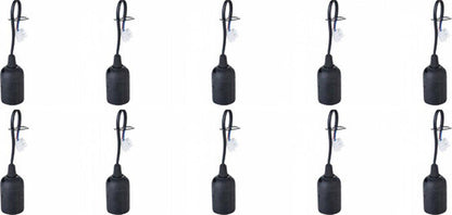 10 x Verhuisfitting E27 met kroonsteen - Set van 10 E27 lampfittingen max. 60W