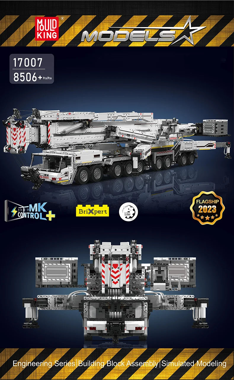 Comnox - Mould King - LTM 11200 Kraan Vrachtwagen Bouwset - 8506 Stuks - Compatibel met LEGO - Technisch Speelgoed - Wit - Comnox Company