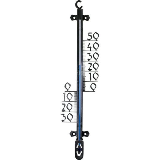 Hendrik Jan Outdoor Thermometer – Plastic, Black, 26 cm