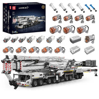 Comnox - Mould King - LTM 11200 Kraan Vrachtwagen Bouwset - 8506 Stuks - Compatibel met LEGO - Technisch Speelgoed - Wit
