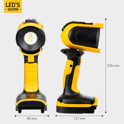 LED's Work 18V Accu werklamp incl Adapters voor elektrisch gereedschap - 5W 500lm 5000K - IP20 IK08