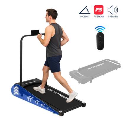 Comnox - PH Fitness A1F WalkingPad Loopband - Comfortabel Thuiswandelen - Rustige 1,5HP Motor - 1–8 km/u Snelheid - Bluetooth & App Ondersteuning - Zwart/Roze