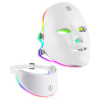 Comnox - LED Gezichtsmasker en Nek Masker - 7 Kleuren Lichttherapie - Huidverjonging, Anti-acne en Rimpelverzorging