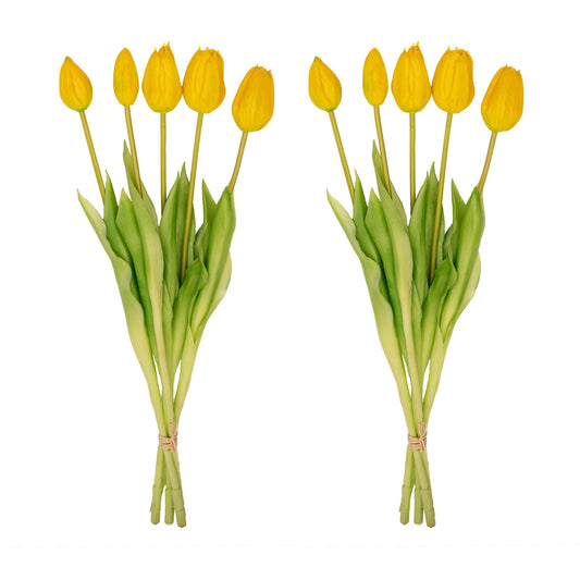 Drie keramische vrouwelijke hoofden met tulpenkransen, elk met een unieke kleur en accessoires, dienen als decoratieve vaas voor binnenruimte. Perfect voor een frisse, kleurrijke woonstijl in de woonkamer of slaapkamer.