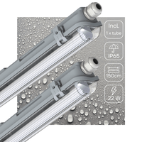 Comnox - FastFix LED TL armatuur 150 cm - Waterbestendig en stootvast - 2 Pack