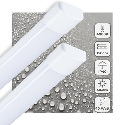 2 PACK - LED's Light LED TL lamp 150 cm voor binnen - Complete LED TL verlichting - 5160 lm