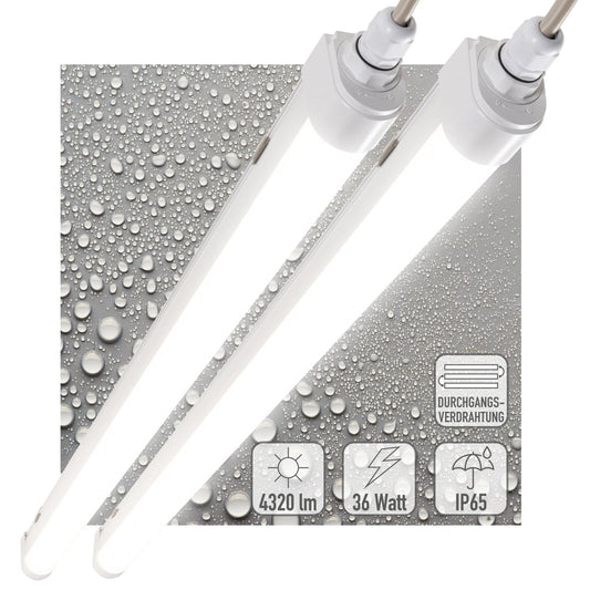 2 PACK - LED's Light LED TL lamp compleet 120 cm - Koppelbaar tot 10 lampen - Waterdicht - IP65