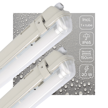 2 PACK - LED's Light LED TL lamp met sensor 150 cm - Bewegingssensor en nachtsensor - Waterdicht - 3100 lm