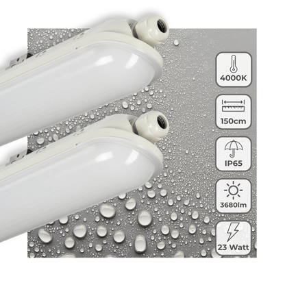 2 PACK - LED's Light Pro Premium LED TL armatuur compleet 150 cm - Waterdicht - 3680 lm