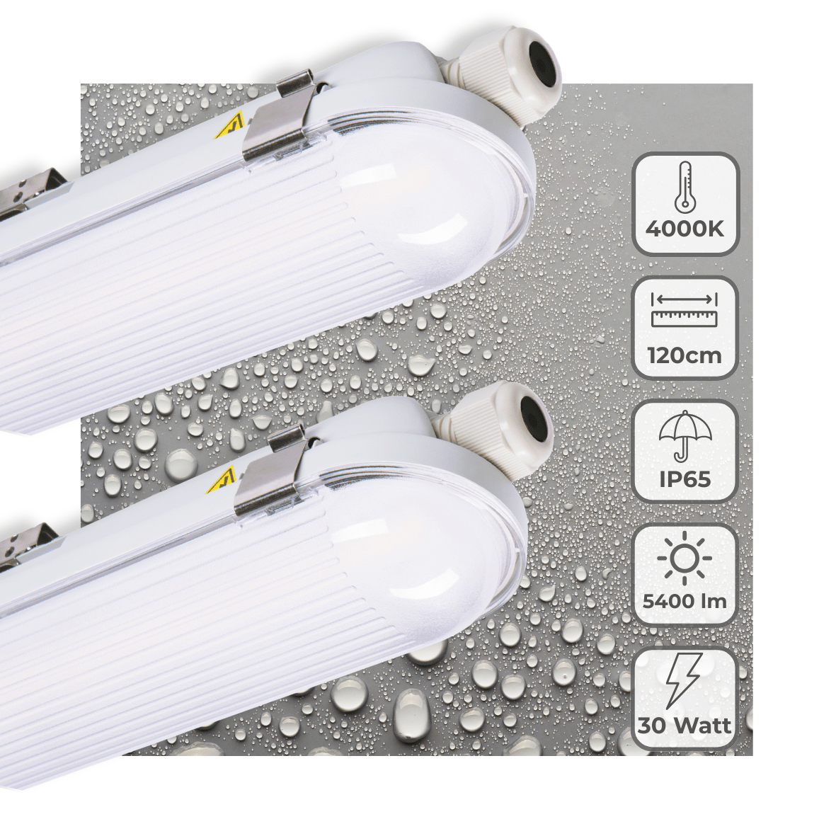 2 PACK - LED's Light Pro TL armatuur 120 cm - Energielabel B - Dimbaar licht - 5400 lm