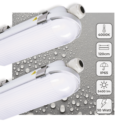 2 PACK - LED's Light Pro TL armatuur 120 cm - Energielabel B - Dimbaar licht - 5400 lm