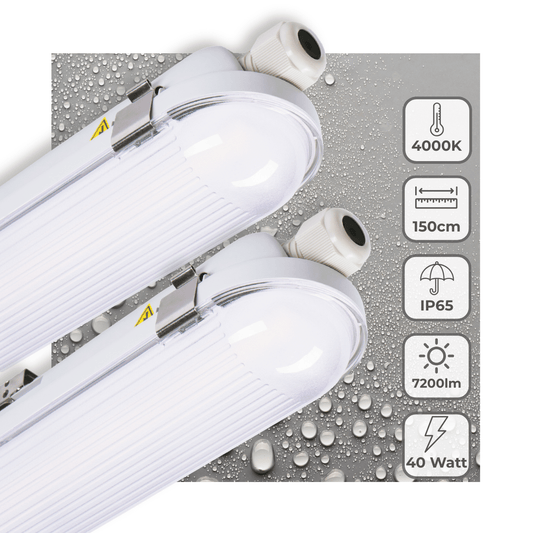 Comnox - LED's Light Pro - Koppelbare TL armatuur 150 cm - Heldere verlichting - Energiezuinig - 40W - Dimbaar Licht - 7200 lm - 4000K