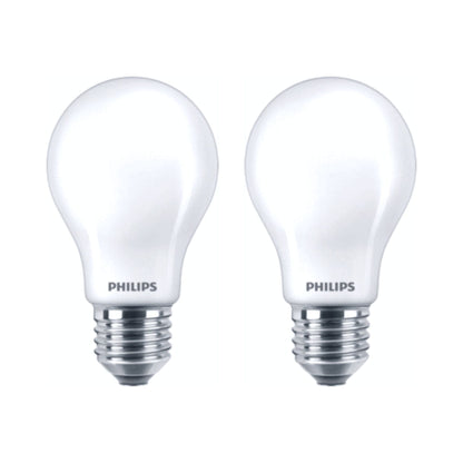 2-pack Philips LED Lampen E27 - Mat - Warm wit - 8.5W vervangt 75W