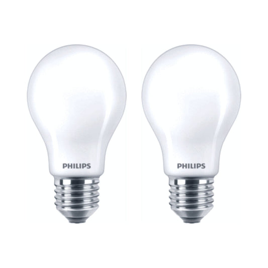 2-pack Philips LED Lampen E27 - Mat - Warm wit - 8.5W vervangt 75W