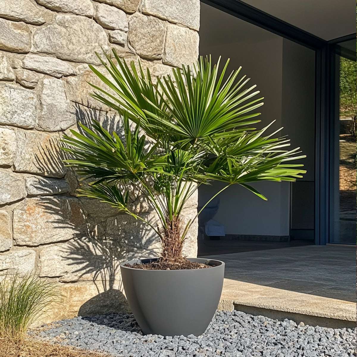 Chamaerops humilis - Set van 2 - Europese dwergpalm