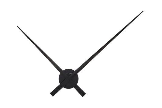 Comnox - NeXtime "Hands" - Grote wandklok - Comfortabel zicht op de tijd - Eenvoudig onderhoud - Ø85 cm - Aluminium - klok - zwart