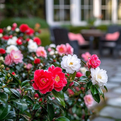 Camellia Japonica - Mix van 3 - Rozen - Rood, wit, roze