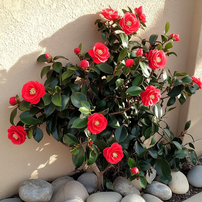 Camellia japonica 'Lady Campbell' - Set van 2 - Roos